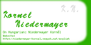 kornel niedermayer business card